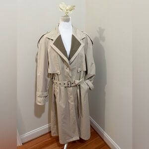 Vintage 80s London Towne London Fog Elegant Beige Trench Coat